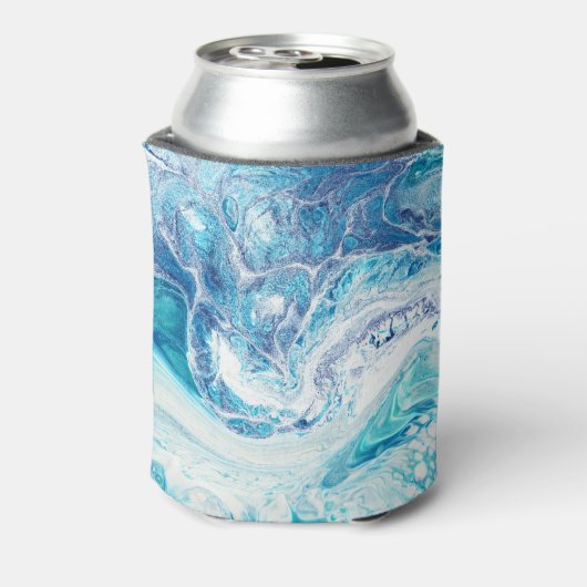 Kleur splash: Acryl Abstracte achtergrond Blikjeskoeler (Blikje Achterkant)