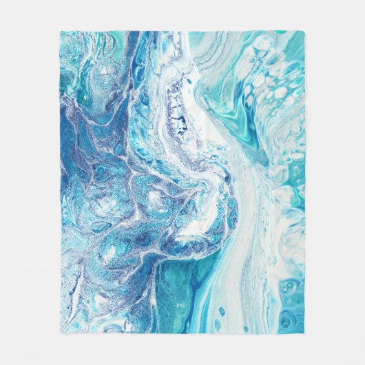 Kleur splash: Acryl Abstracte achtergrond Fleece Deken (Voorkant)