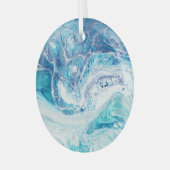 Kleur splash: Acryl Abstracte achtergrond Glas Ornament (Voorkant links)