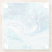 Kleur splash: Acryl Abstracte achtergrond Glazen Onderzetter (Achterkant)