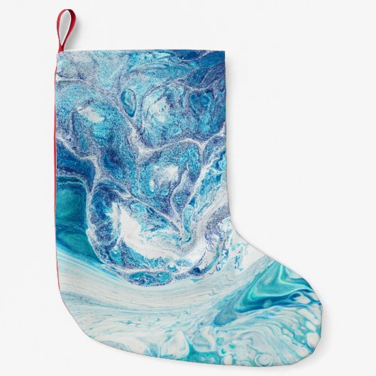 Kleur splash: Acryl Abstracte achtergrond Kleine Kerstsok (Voorkant)