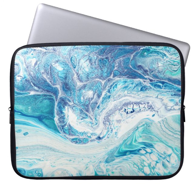 Kleur splash: Acryl Abstracte achtergrond Laptop Sleeve (Voorkant)