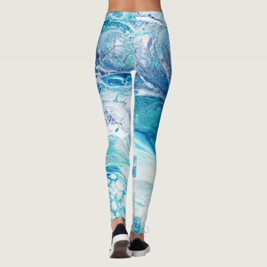 Kleur splash: Acryl Abstracte achtergrond Leggings (Achterkant)