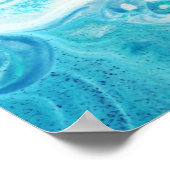 Kleur splash: Acryl Abstracte achtergrond Poster (Hoek)