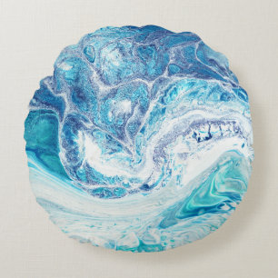 Kleur splash: Acryl Abstracte achtergrond Rond Kussen