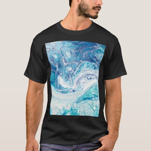 Kleur splash: Acryl Abstracte achtergrond T-shirt (Voorkant)