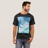 Kleur splash: Acryl Abstracte achtergrond T-shirt (Voorkant volledig)