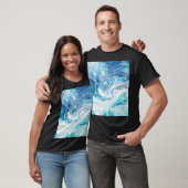 Kleur splash: Acryl Abstracte achtergrond T-shirt (Unisex)