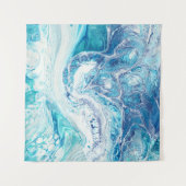 Kleur splash: Acryl Abstracte achtergrond Wandkleed (Voorkant (horizontaal))