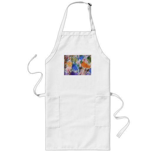 Kleur Splash Apron Lang Schort (Voorkant)