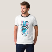 Kleur Splash Blue T-shirt (Voorkant volledig)