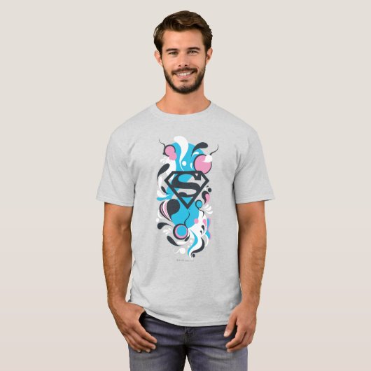 Kleur Splash Blue T-shirt (Voorkant volledig)