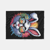 Kleur Splash Easter Bunny Egg Hunting Bright Arts Fleece Deken (Voorkant (Horizontaal))