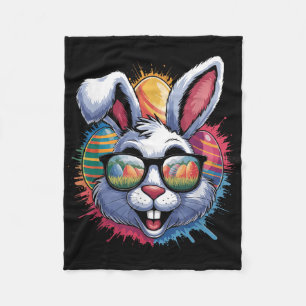 Kleur Splash Easter Bunny Egg Hunting Bright Arts Fleece Deken