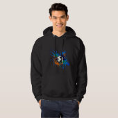 Kleur Splash Football Tri-Blend hoodie (Voorkant volledig)