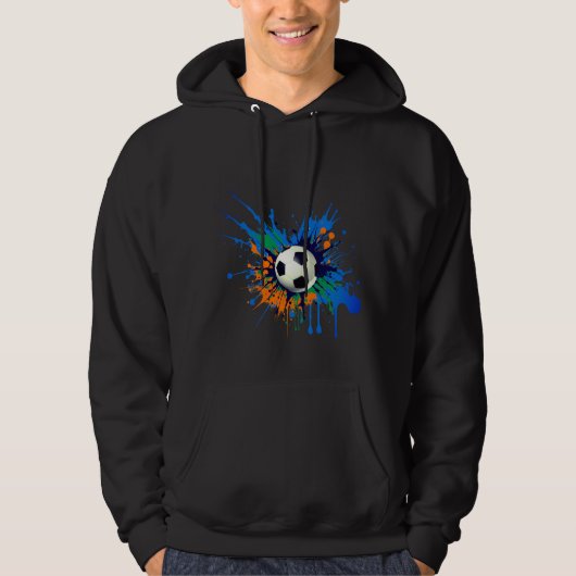 Kleur Splash Football Tri-Blend hoodie (Voorkant)