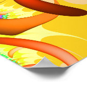 Kleur Splash Fractal Poster (Hoek)