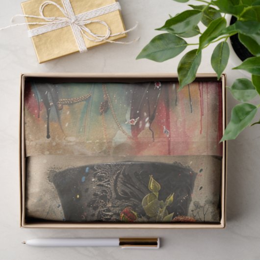 Kleur splash giraffe tissuepapier (Geschenk)