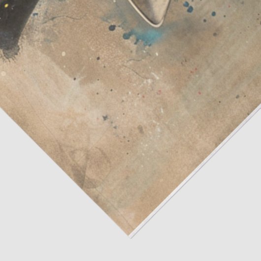 Kleur splash giraffe tissuepapier (Detail)