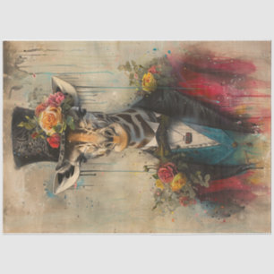 Kleur splash giraffe tissuepapier