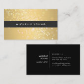 Kleur Splash in goud en zwart voor make-up artiest Visitekaartje (Voorkant / Achterkant)