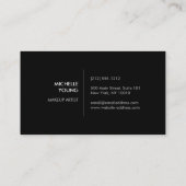 Kleur Splash in goud en zwart voor make-up artiest Visitekaartje (Achterkant)