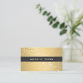 Kleur Splash in goud en zwart voor make-up artiest Visitekaartje (Staand voorkant)