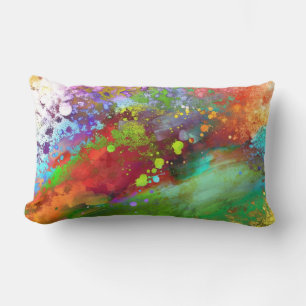 Kleur Splash Kussen Heldere kleurrijke abstracte k