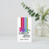 Kleur Splash Make-up Artiest Visitekaartje (Staand voorkant)