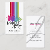 Kleur Splash Make-up Artiest Visitekaartje (Voorkant / Achterkant)