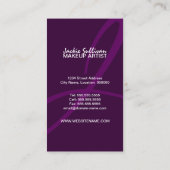 Kleur Splash Makeup Artist Visitekaartje (Achterkant)