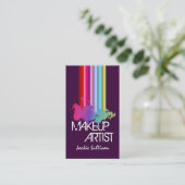 Kleur Splash Makeup Artist Visitekaartje (Staand voorkant)