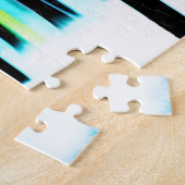 Kleur Splash op Zwart-wit Silhouetbos Legpuzzel (Zijkant)