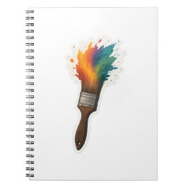 Kleur Splash Paintbrush Notitieboek