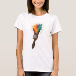 Kleur Splash Paintbrush T-shirt
