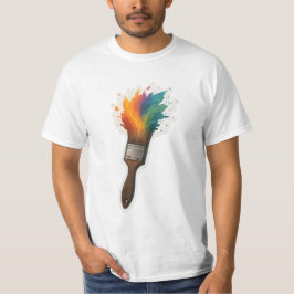 Kleur Splash Paintbrush T-shirt