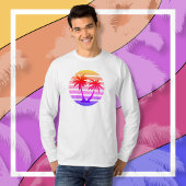 Kleur Splash Palm Tree Silhouette T-shirt