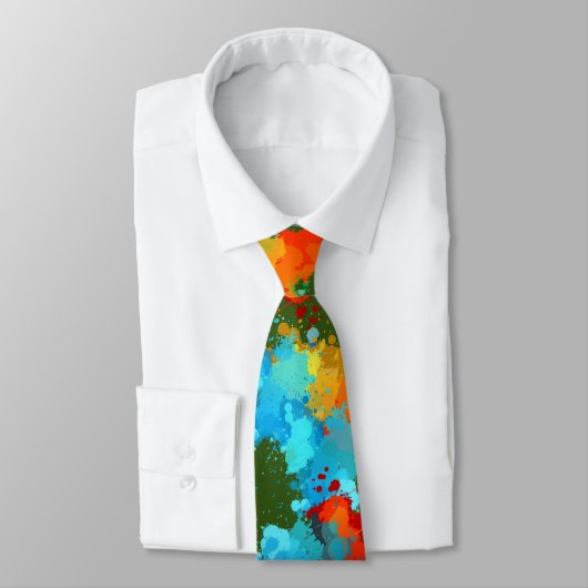 Kleur Splash Patroon CC01 D Groen BG Stropdas (Gebonden)