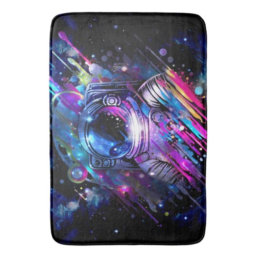 Kleur Splash Sterrenruimte Astronaut Badmat (Voorkant Verticaal)