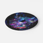 Kleur Splash Sterrenruimte Astronaut Papieren Bordje (Gekanteld)