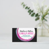 Kleur Splash Swirl Makeup Artist Visitekaartje (Staand voorkant)