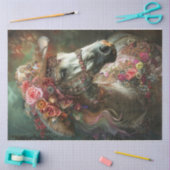 Kleur splash wit paard tissuepapier (Craft)