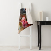 Kleur Splash Yorkie Puppy - Artistieke inpakpapier Sherpa Deken (In situ)