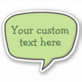 Kleur Spraak Bubble Sticker (Voorkant)