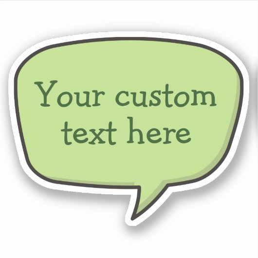 Kleur Spraak Bubble Sticker (Voorkant)