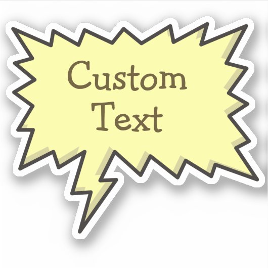 Kleur Spraak Bubble Sticker (Voorkant)