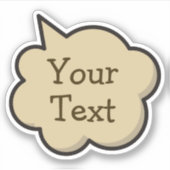 Kleur Spraak Bubble Sticker (Voorkant)