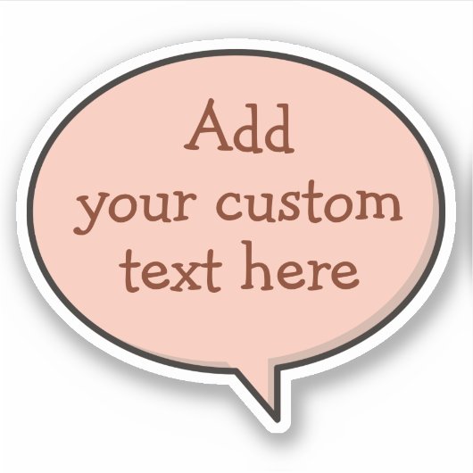 Kleur Spraak Bubble Sticker (Voorkant)