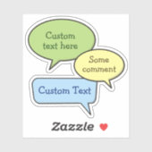 Kleur Spraak Bubble Stickers (Vel)