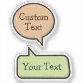 Kleur Spraak Bubble Stickers (Voorkant)